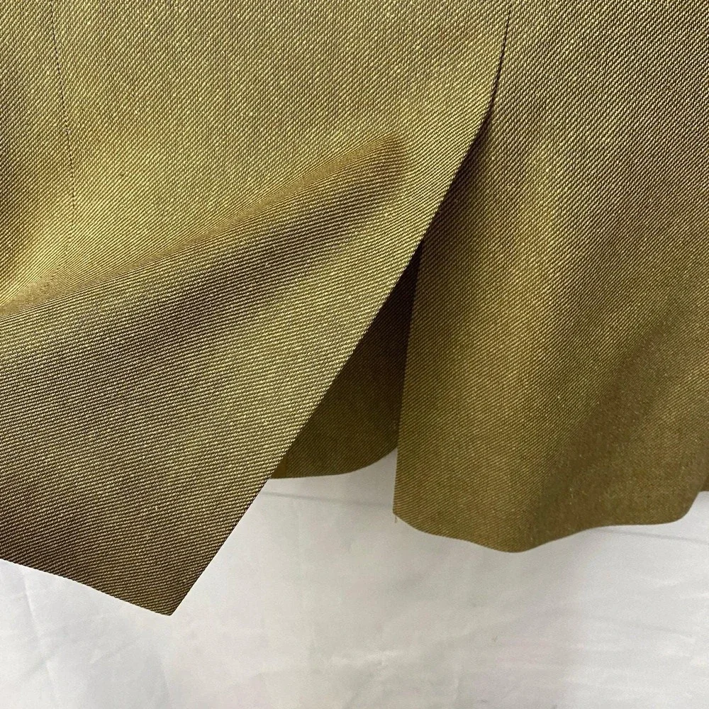VTG Lands' End 100% Silk Blazer Jacket Sport Coat Men 42L Tan Preppy Made in USA
